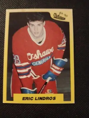 1989-90 7th Inning Sketch OHL - Eric Lindros #1 (RC). NRMT+ - Hockey Card Single