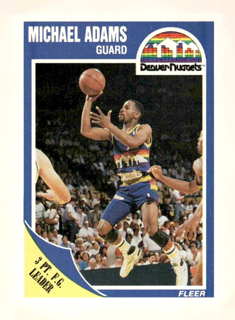 1989-90 Fleer #38 Michael Adams - Basketball Card Single