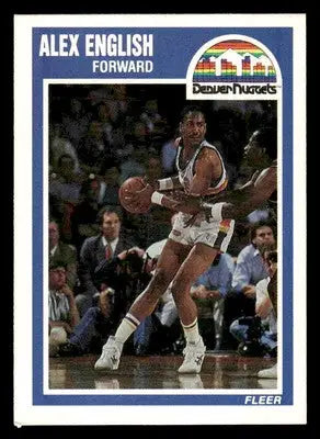 1989-90 Fleer #40 Alex English - Basketball Card Single