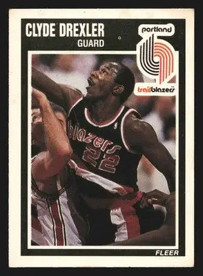 1989-90 Fleer Clyde Drexler #128 Portland Trail Blazers HOF