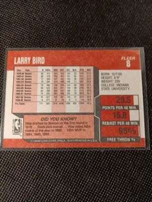 1989-90 Fleer - Larry Bird #8. Boston Celtics. NBA. NRMT+
