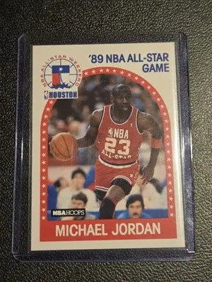Michael Jordan 89 NBA All-Star Game trading card from 1989-90 Hoops All-Star Panels Perforated series