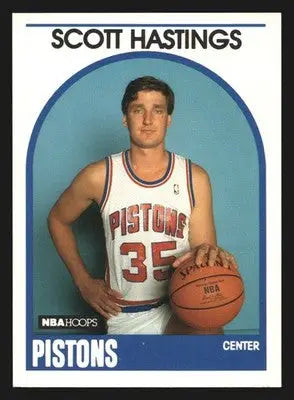 1989-90 NBA Hoops Scott Hastings #317 Detroit Pistons - Basketball Card Single
