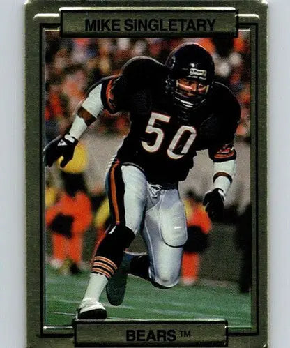 Original gloss of 1989 Action Packed Test Mike Singletary football card near mint