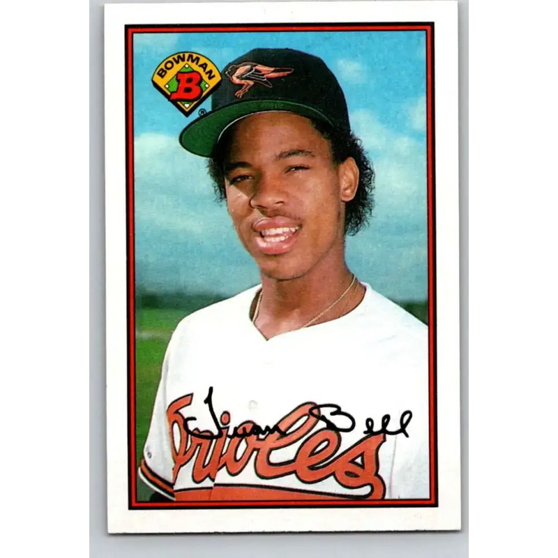 1989 Bowman #11 Juan Bell NM-MT RC Rookie Baltimore Orioles Baseball Card - Baseball Card Single