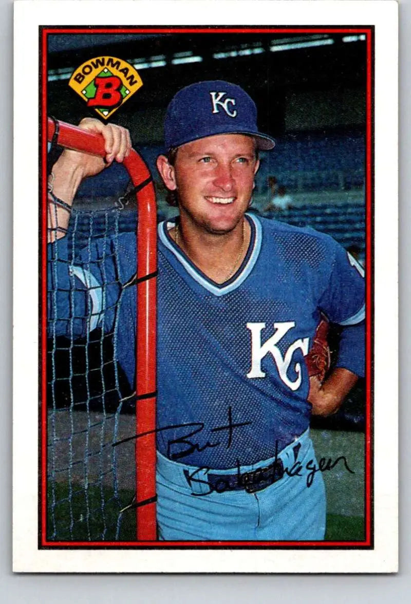 1989 Bowman #111 Bret Saberhagen NM-MT Kansas City Royals Baseball Card - Baseball Card Single