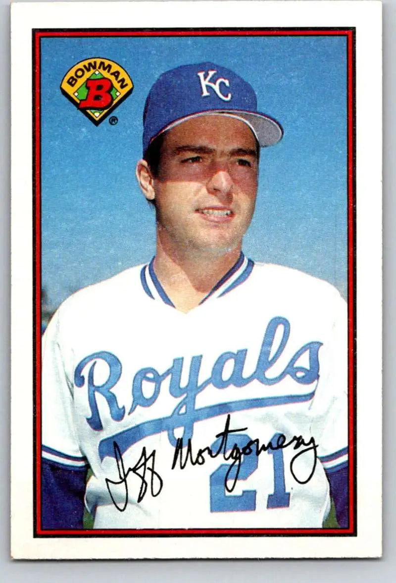 1989 Bowman #113 Jeff Montgomery NM-MT Kansas City Royals Baseball Card - Baseball Card Single