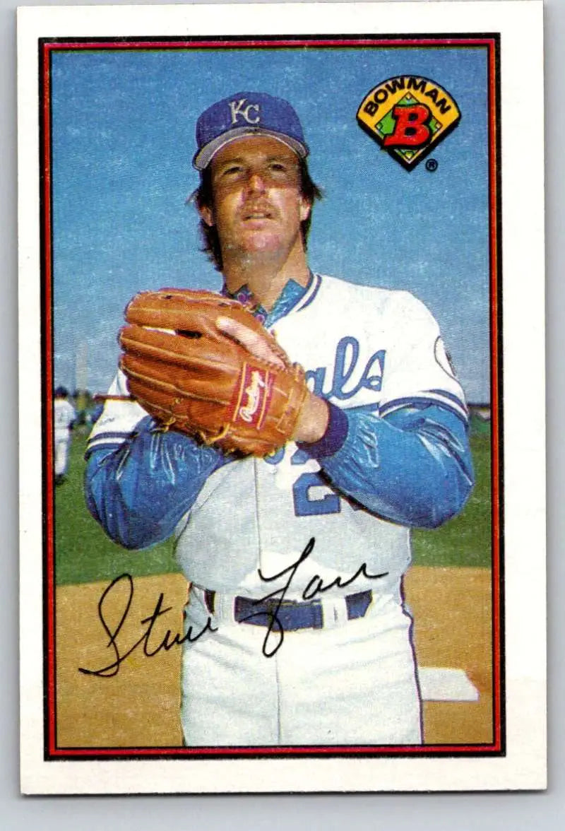 1989 Bowman #114 Steve Farr NM-MT Kansas City Royals Baseball Card - Baseball Card Single