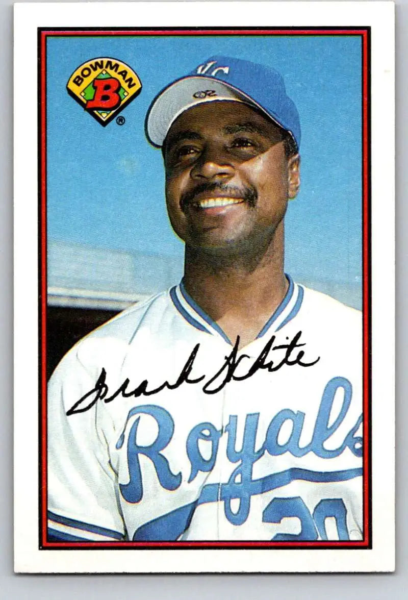 1989 Bowman #122 Frank White NM-MT Kansas City Royals Baseball Card - Baseball Card Single