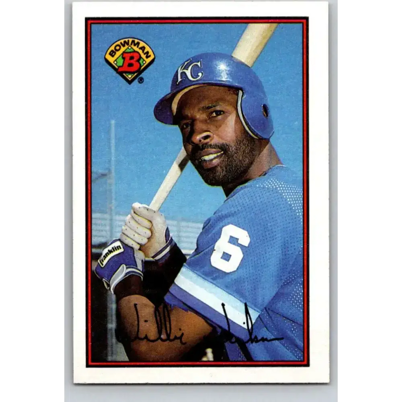 1989 Bowman #124 Willie Wilson NM-MT Kansas City Royals Baseball Card - Baseball Card Single