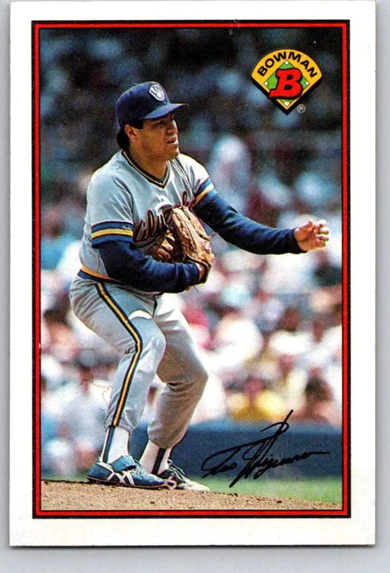 1989 Bowman #129 Teddy Higuera NM-MT Milwaukee Brewers Baseball Card - Baseball Card Single