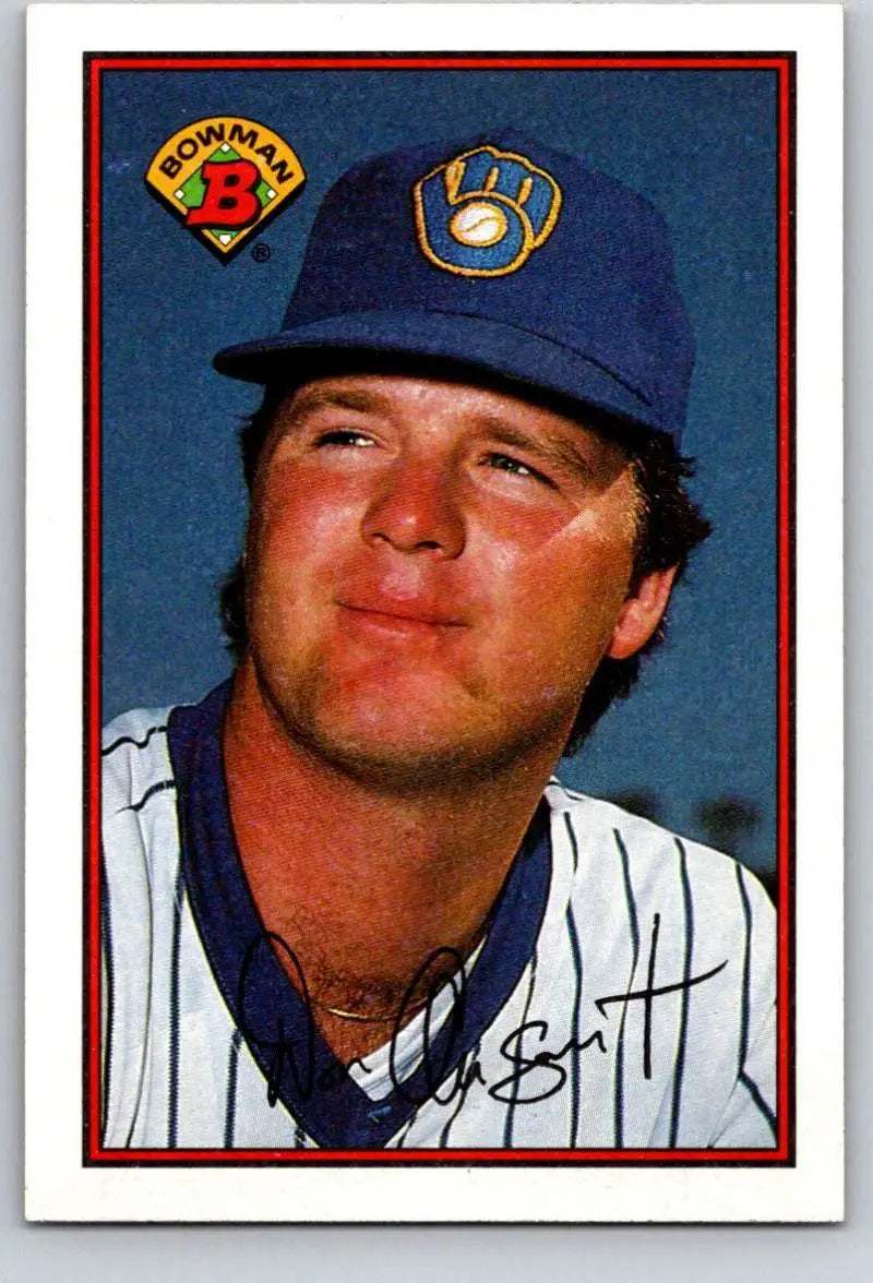 1989 Bowman #130 Don August NM-MT Milwaukee Brewers Baseball Card - Baseball Card Single