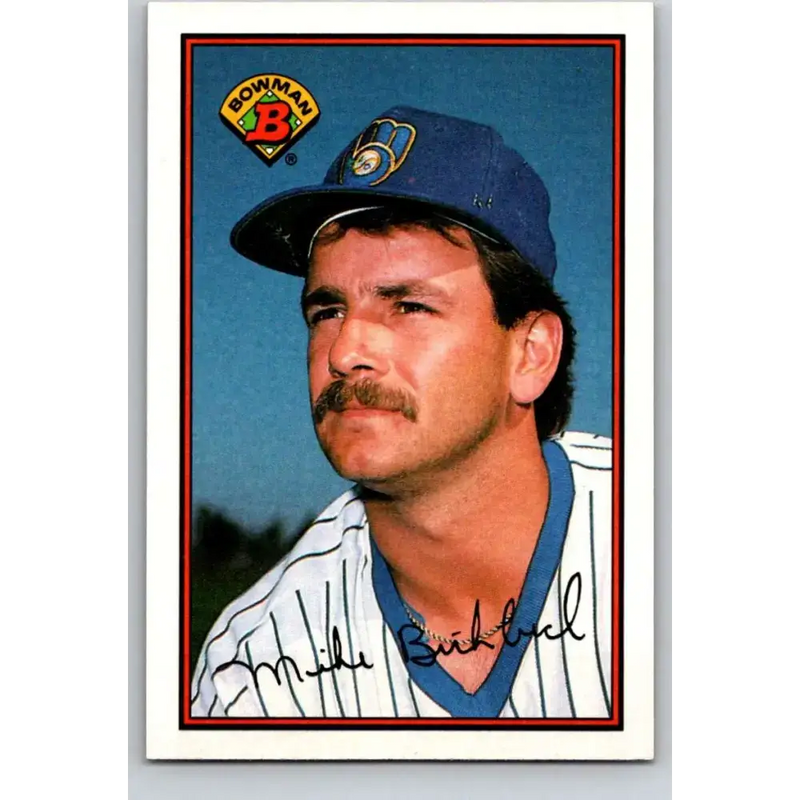 1989 Bowman #132 Mike Birkbeck NM-MT Milwaukee Brewers Baseball Card - Baseball Card Single