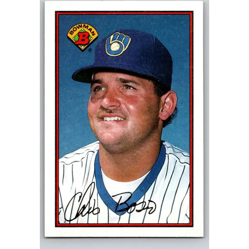 1989 Bowman #134 Chris Bosio NM-MT Milwaukee Brewers Baseball Card - Baseball Card Single
