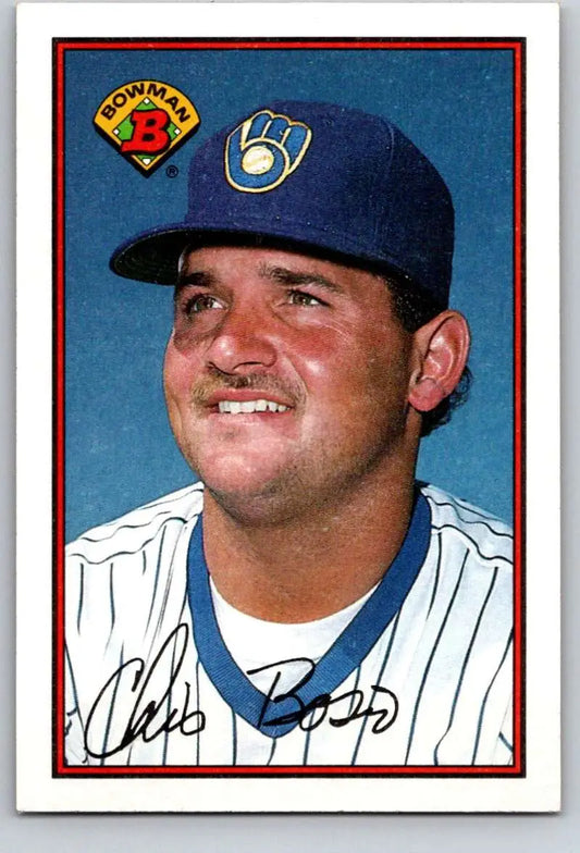 1989 Bowman #134 Chris Bosio NM-MT Milwaukee Brewers Baseball Card - Baseball Card Single