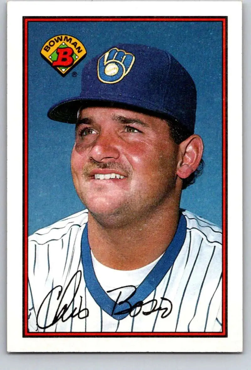 1989 Bowman #134 Chris Bosio NM-MT Milwaukee Brewers Baseball Card - Baseball Card Single