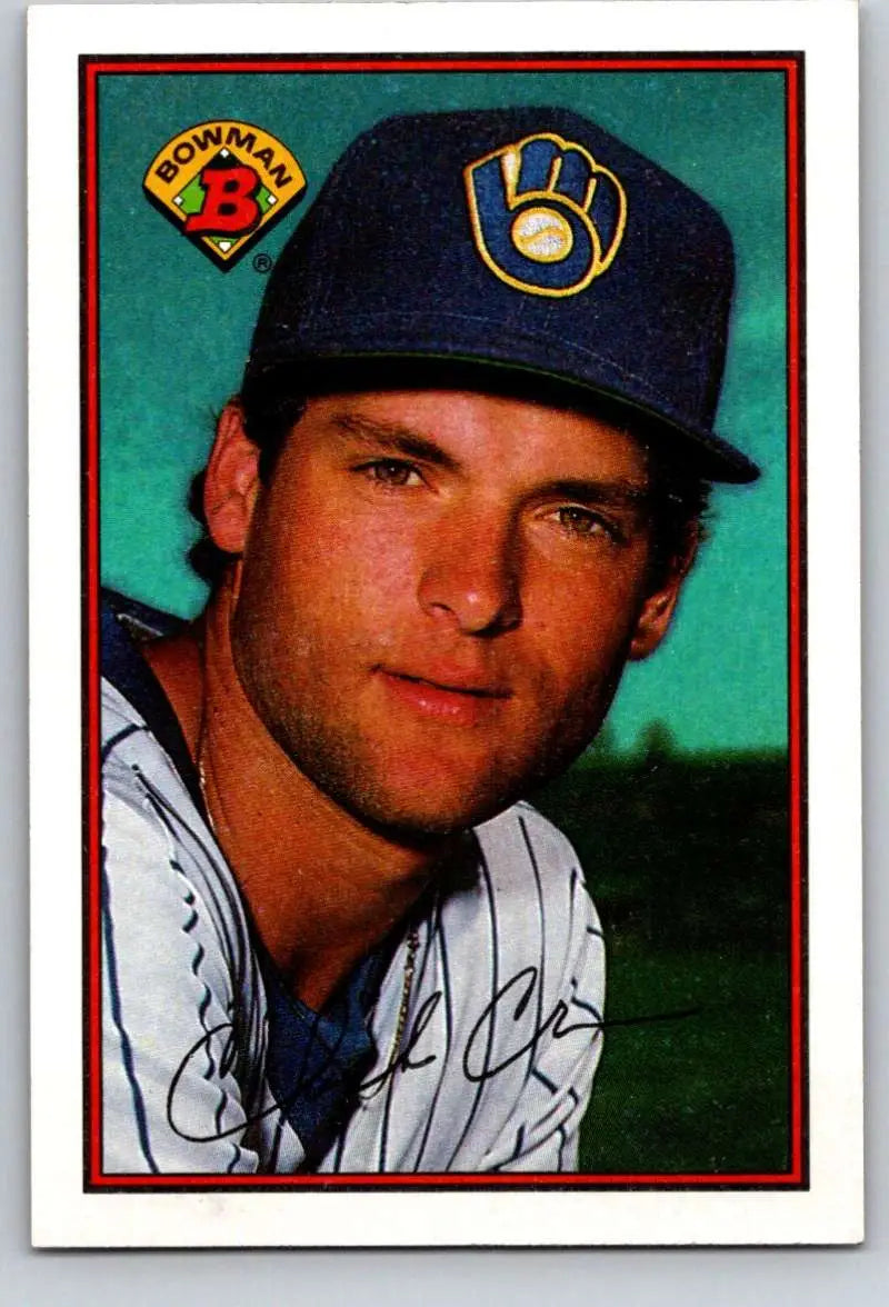1989 Bowman #136 Chuck Crim NM-MT Milwaukee Brewers Baseball Card - Baseball Card Single