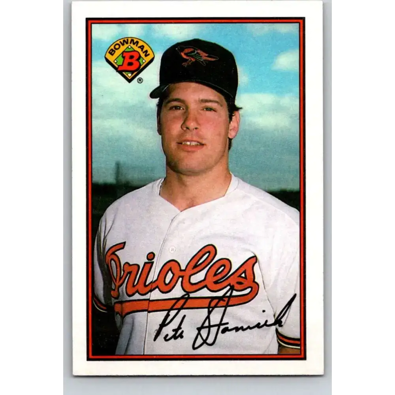 1989 Bowman #14 Pete Stanicek NM-MT Baltimore Orioles Baseball Card - Baseball Card Single