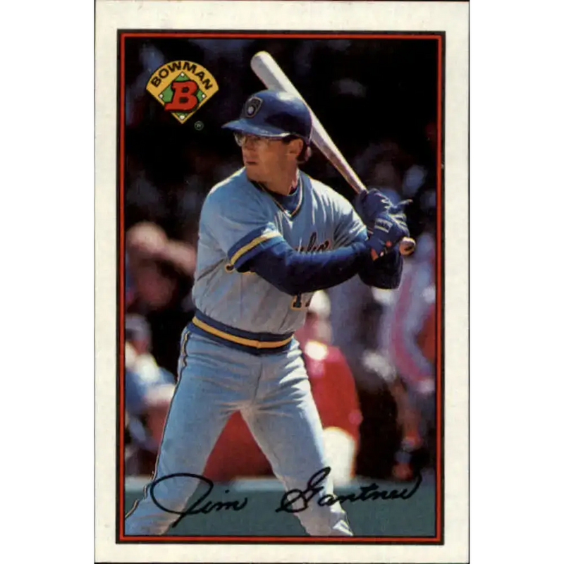 1989 Bowman #141 Jim Gantner NM-MT Milwaukee Brewers Baseball Card - Baseball Card Single