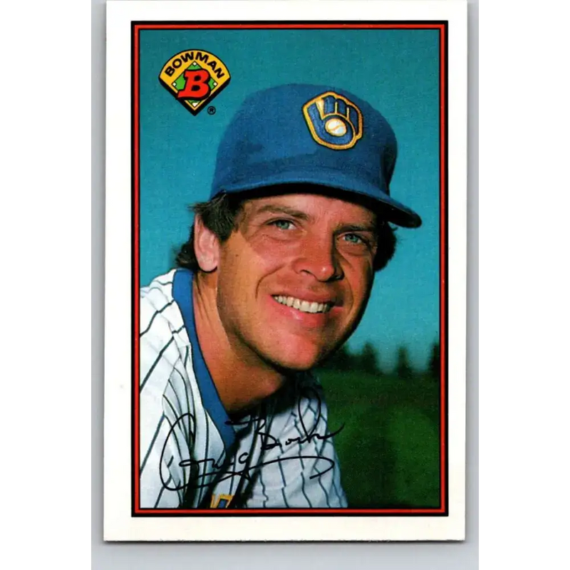1989 Bowman #143 Greg Brock NM-MT Milwaukee Brewers Baseball Card - Baseball Card Single