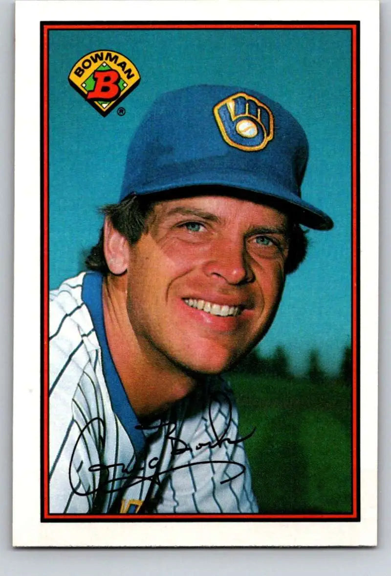 1989 Bowman #143 Greg Brock NM-MT Milwaukee Brewers Baseball Card - Baseball Card Single