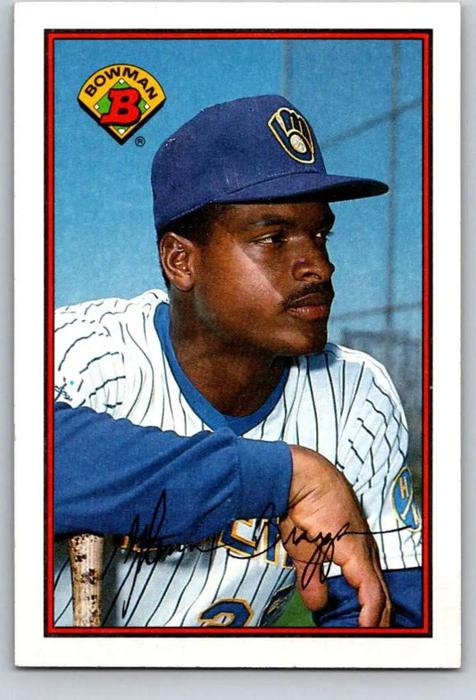 1989 Bowman #145 Glenn Braggs NM-MT Milwaukee Brewers Baseball Card - Baseball Card Single