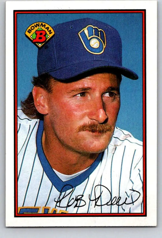 1989 Bowman #146 Rob Deer NM-MT Milwaukee Brewers Baseball Card - Baseball Card Single