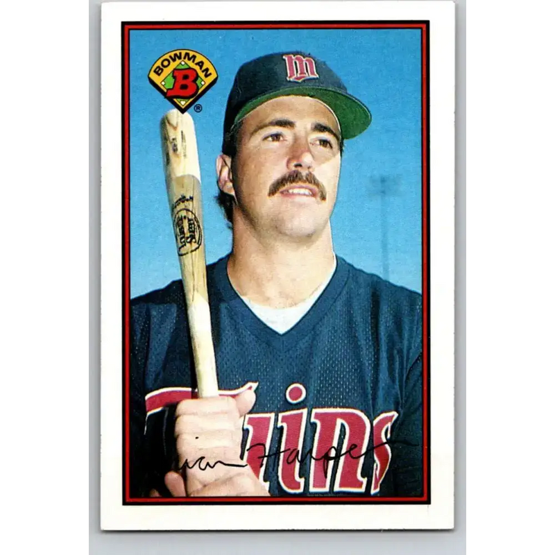 1989 Bowman #155 Brian Harper NM-MT Minnesota Twins Baseball Card - Baseball Card Single