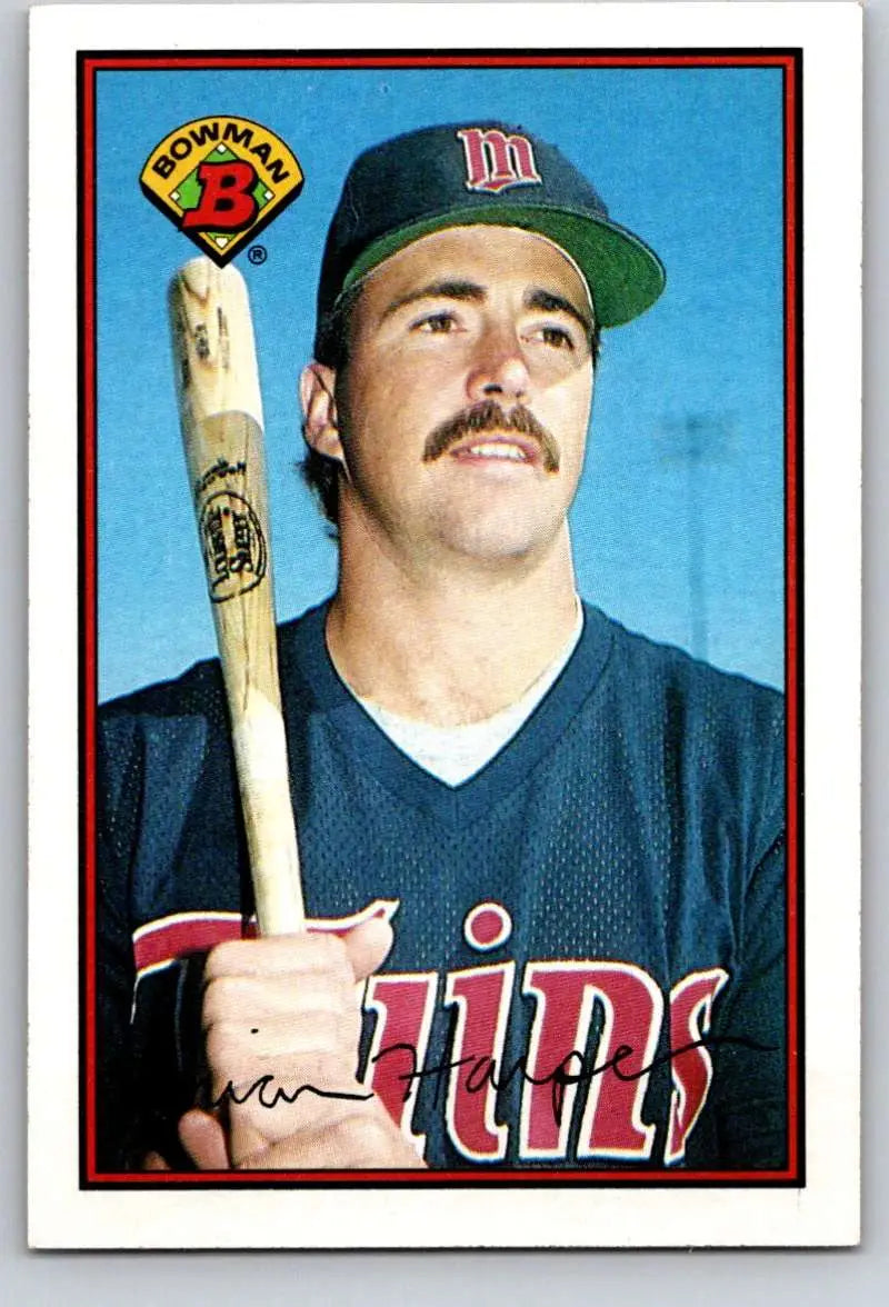 1989 Bowman #155 Brian Harper NM-MT Minnesota Twins Baseball Card - Baseball Card Single