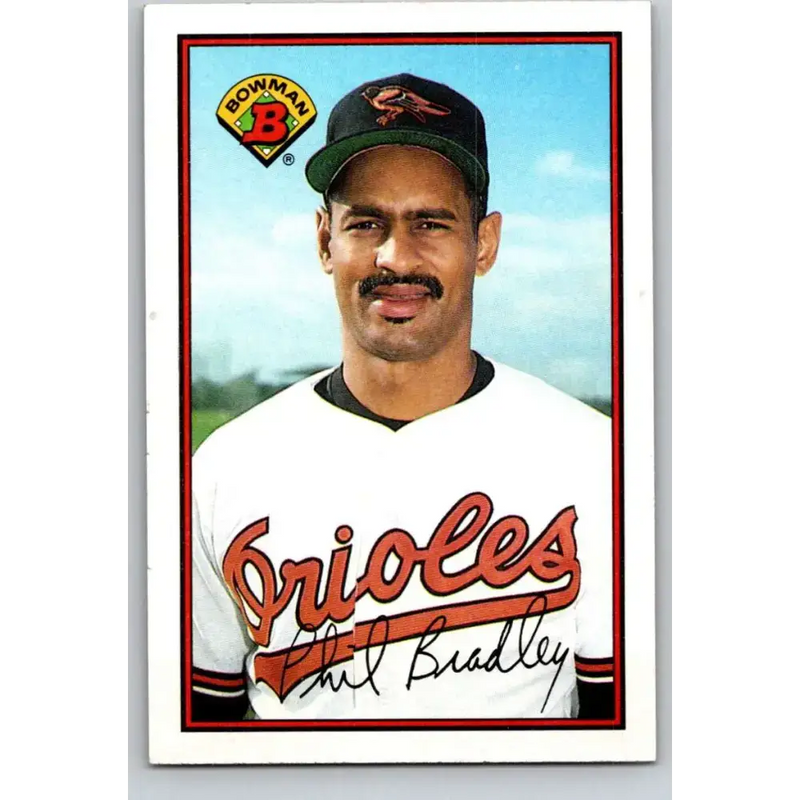 1989 Bowman #17 Phil Bradley NM-MT Baltimore Orioles Baseball Card - Baseball Card Single