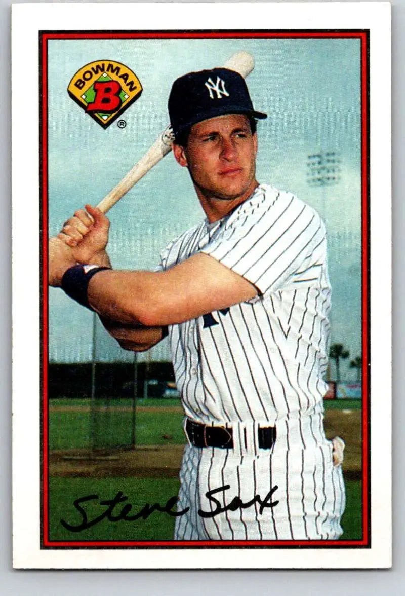 1989 Bowman #178 Steve Sax NM-MT New York Yankees Baseball Card - Baseball Card Single