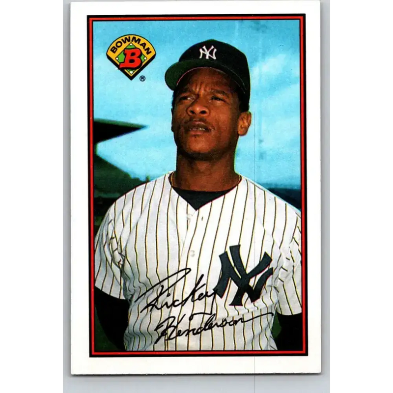 1989 Bowman #181 Rickey Henderson NM-MT New York Yankees Baseball Card - Baseball Card Single