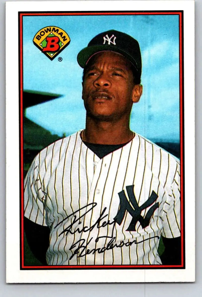 1989 Bowman #181 Rickey Henderson NM-MT New York Yankees Baseball Card - Baseball Card Single