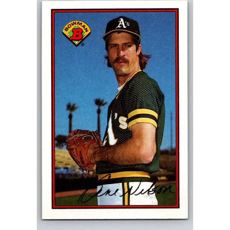 1989 Bowman #185 Gene Nelson NM-MT Oakland Athletics Baseball Card - Baseball Card Single