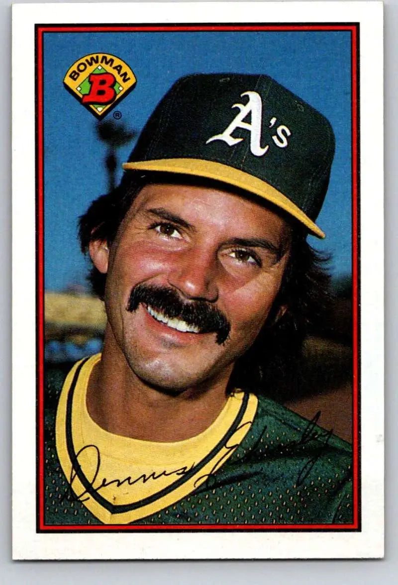 1989 Bowman #190 Dennis Eckersley NM-MT Oakland Athletics Baseball Card - Baseball Card Single