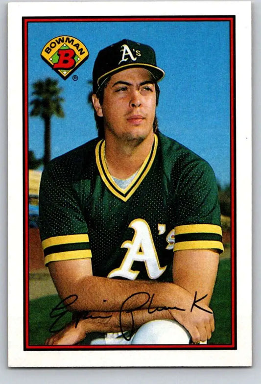 1989 Bowman #191 Eric Plunk NM-MT Oakland Athletics Baseball Card - Baseball Card Single