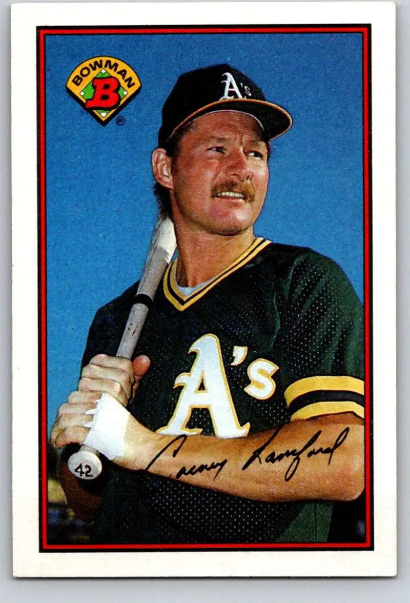 1989 Bowman #198 Carney Lansford NM-MT Oakland Athletics Baseball Card - Baseball Card Single
