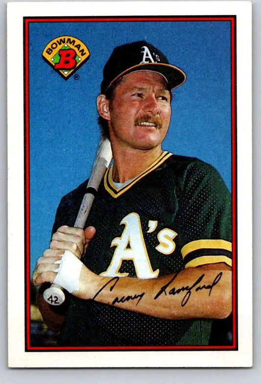 1989 Bowman #198 Carney Lansford NM-MT Oakland Athletics Baseball Card - Baseball Card Single
