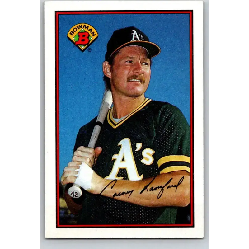 1989 Bowman #198 Carney Lansford NM-MT Oakland Athletics Baseball Card - Baseball Card Single