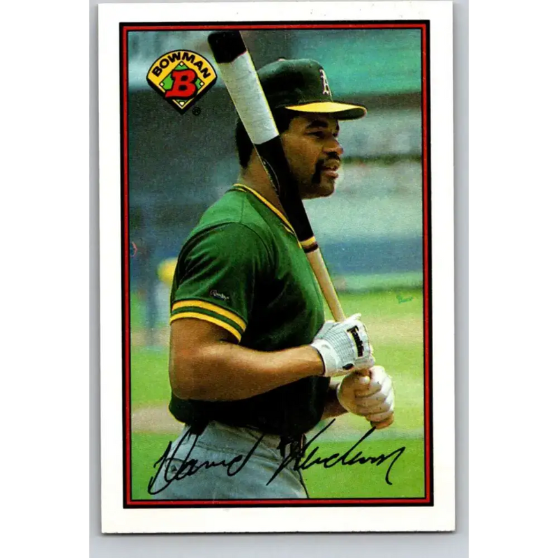 1989 Bowman #200 Dave Henderson NM-MT Oakland Athletics Baseball Card - Baseball Card Single