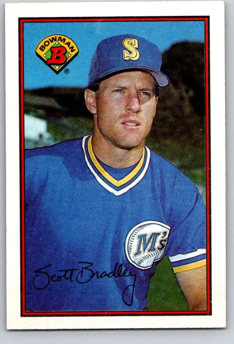 1989 Bowman #209 Scott Bradley NM-MT Seattle Mariners Baseball Card - Baseball Card Single
