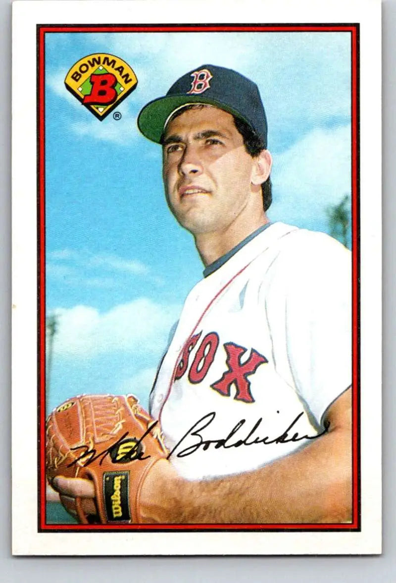 1989 Bowman #21 Mike Boddicker NM-MT Boston Red Sox Baseball Card - Baseball Card Single