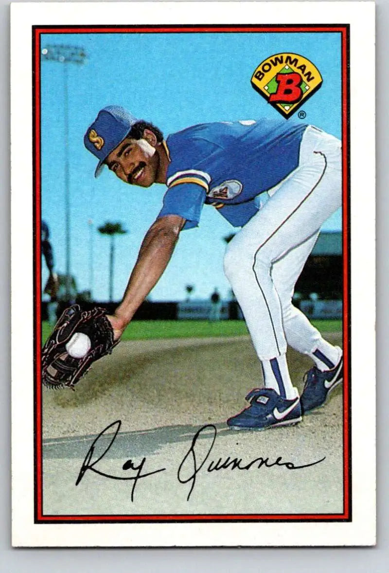 1989 Bowman #213 Rey Quinones NM-MT Seattle Mariners Baseball Card - Baseball Card Single