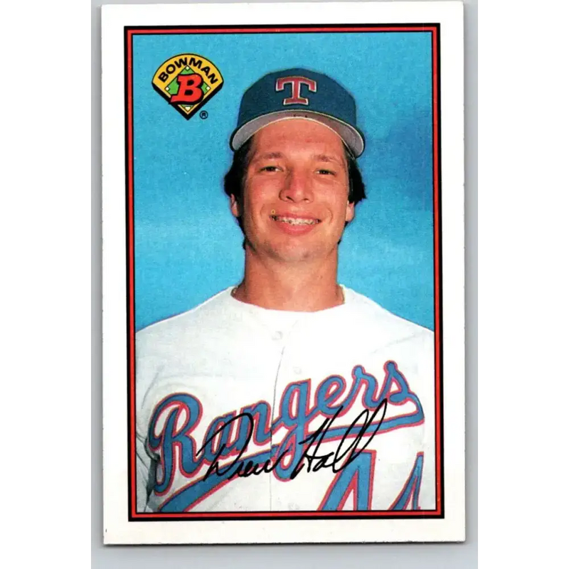 1989 Bowman #221 Drew Hall NM-MT Texas Rangers Baseball Card - Baseball Card Single