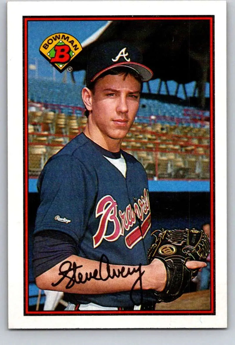 1989 Bowman #268 Steve Avery NM-MT RC Rookie Atlanta Braves Baseball Card - Baseball Card Single