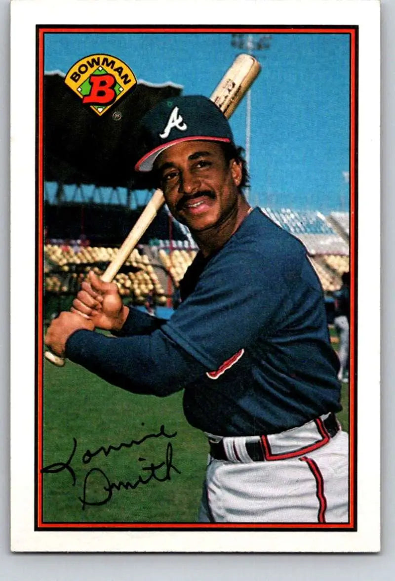 1989 Bowman #278 Lonnie Smith NM-MT Atlanta Braves Baseball Card - Baseball Card Single