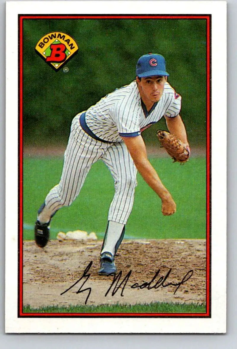 1989 Bowman #284 Greg Maddux NM-MT Chicago Cubs Baseball Card - Baseball Card Single