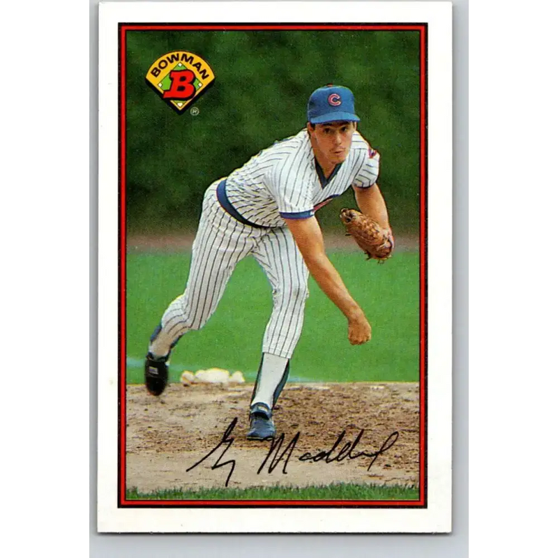 1989 Bowman #284 Greg Maddux NM-MT Chicago Cubs Baseball Card - Baseball Card Single
