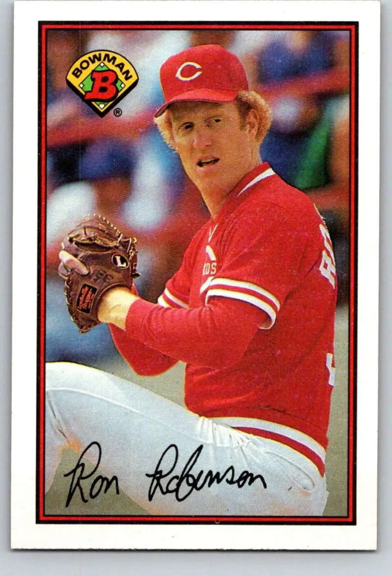 1989 Bowman #303 Ron Robinson NM-MT Cincinnati Reds Baseball Card - Baseball Card Single