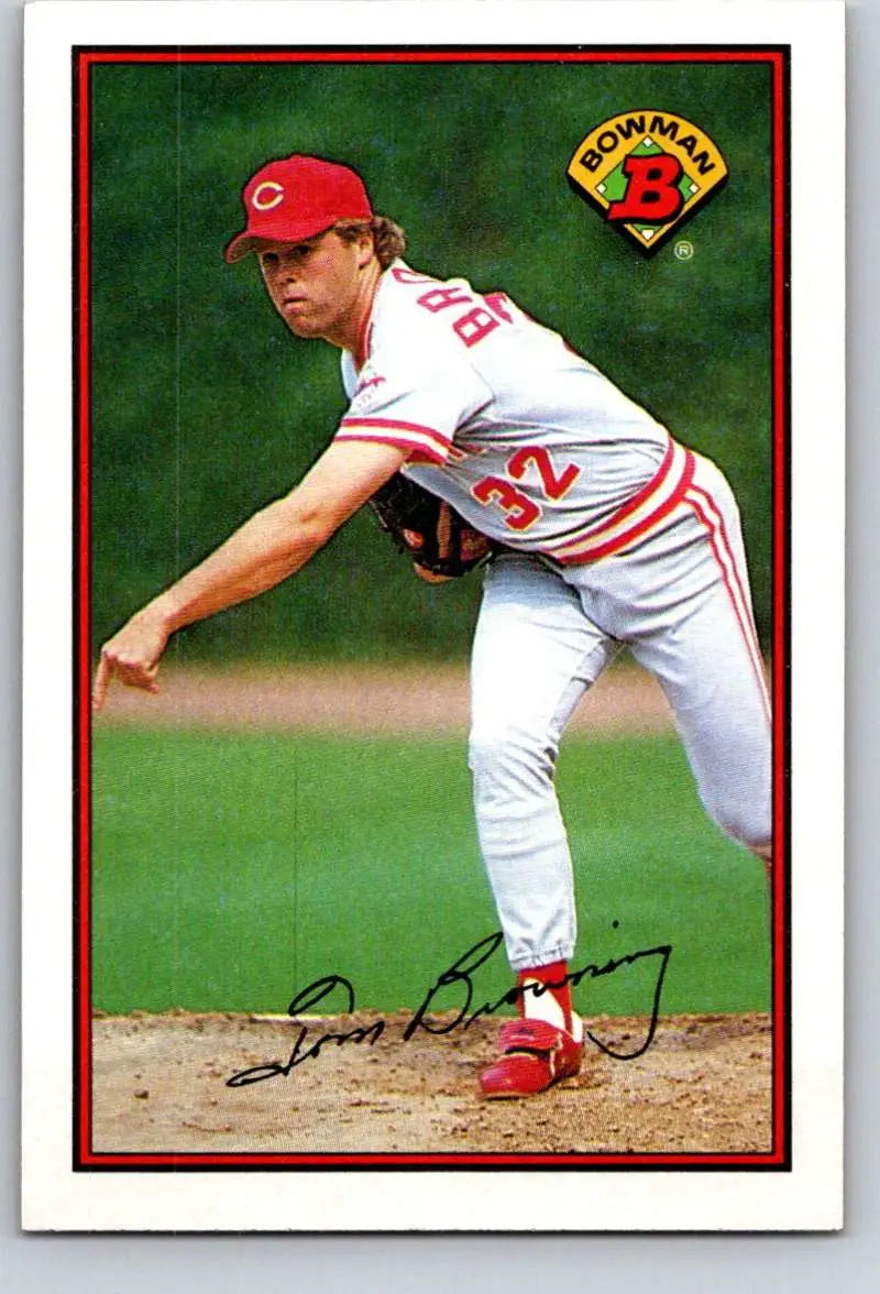1989 Bowman #306 Tom Browning NM-MT Cincinnati Reds Baseball Card - Baseball Card Single